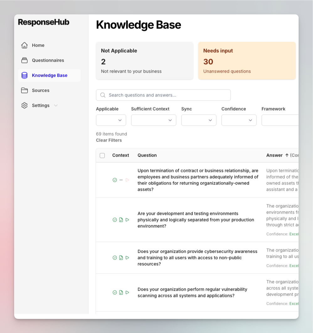 Knowledge Base Screenshot